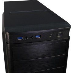 Inter-Tech IT-5905 ATX Tower Case - Stylish Black Design Without PSU - High-Quality Build for Optimal Performance